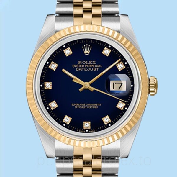 Rolex Datejust Masculino 16233BLDJ Pulseira Automático 36mm