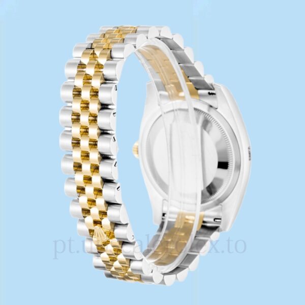 Rolex Datejust 36 16233CSJ Masculino Mostrador dourado Tom prata Automático - Image 4