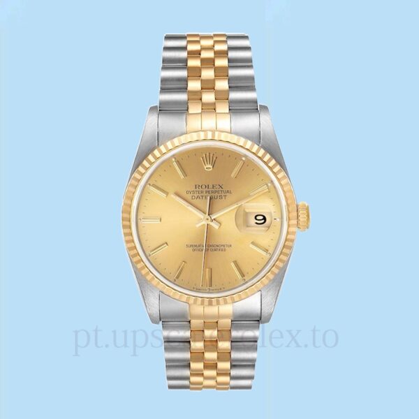Rolex Datejust Masculino 16233CSJ 36mm Automático Mostrador dourado - Image 2