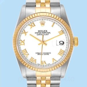 Rolex Datejust 16233WRJ Masculino Tom prata Automático 36mm