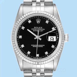 Rolex Datejust 16234BKDJ Masculino Automático Tom prata