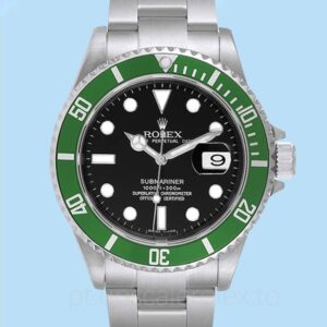 Rolex Submariner 50th Anniversary "Kermit" Masculino 16610LV Automático Mostrador preto 40mm