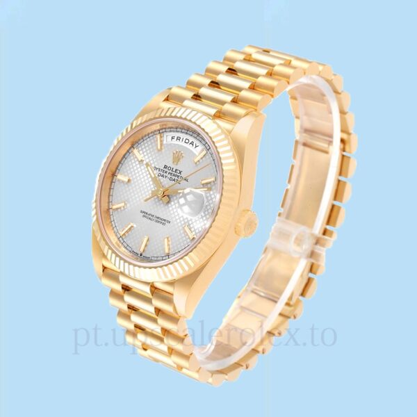 Rolex Day-Date 228238SSP Masculino Mostrador prateado Automático Tom de ouro - Image 3