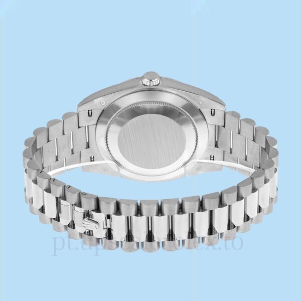 Rolex Day-Date Masculino 228349BKSP Tom prata Pulseira - Image 3