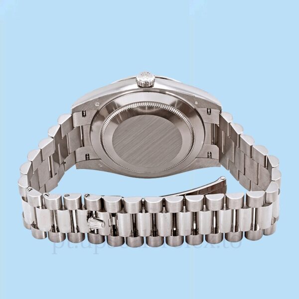 Rolex Day-Date 228349GNRP Masculino Pulseira Tom prata Mostrador Verde - Image 3