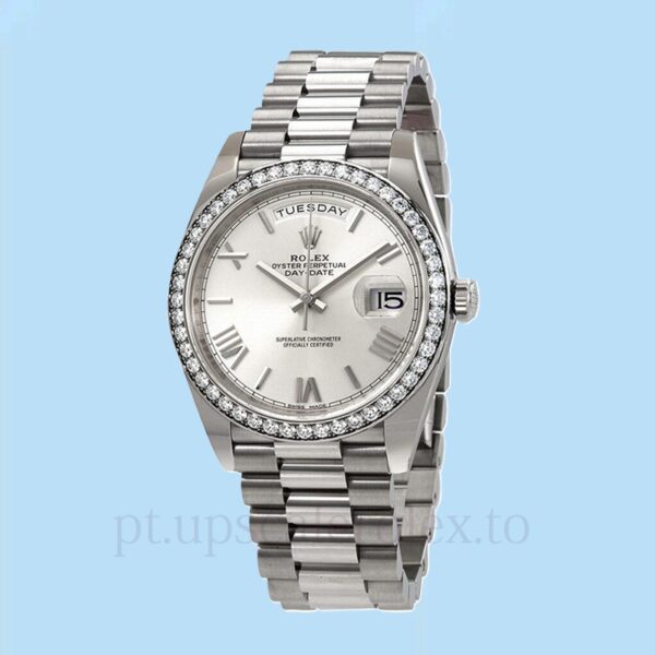 Rolex Day-Date Masculino 228349SRP Mostrador prateado 40mm Pulseira - Image 2