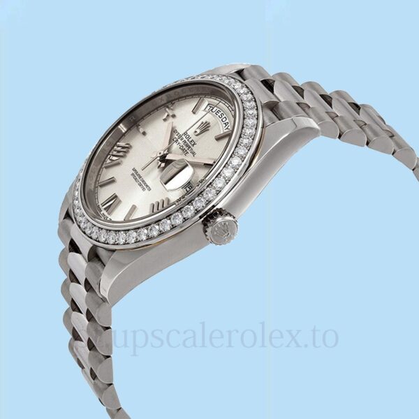 Rolex Day-Date Masculino 228349SRP Mostrador prateado 40mm Pulseira - Image 3