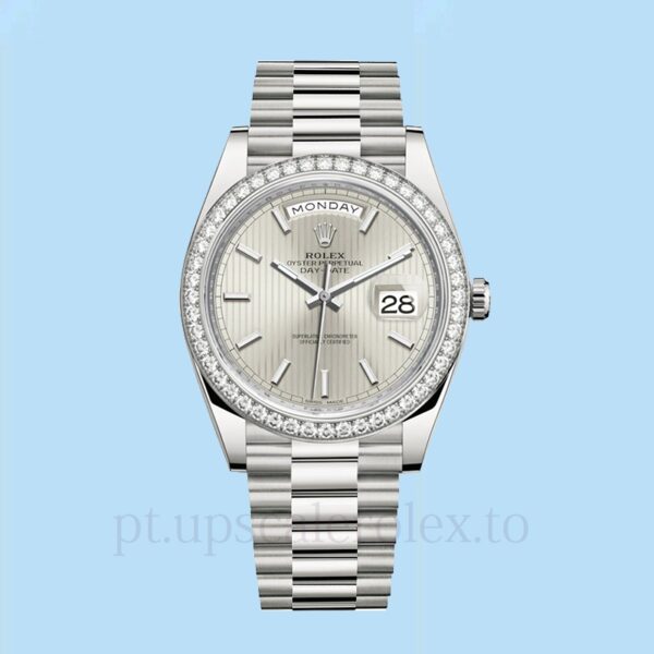Rolex Day-Date Masculino 228349SSP 40mm Mostrador com listra prateada Automático - Image 2