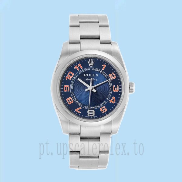 Rolex Air-king Masculino 114200BLAO 36mm Tom Prata - Image 2