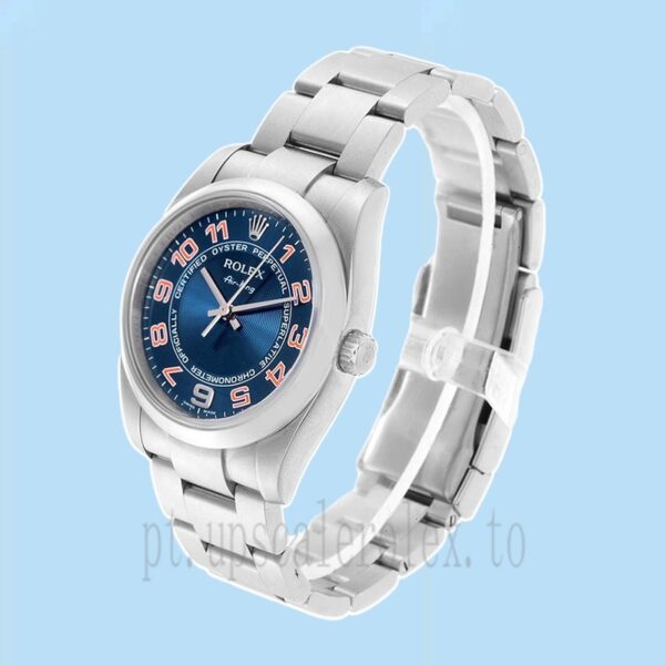 Rolex Air-king Masculino 114200BLAO 36mm Tom Prata - Image 3