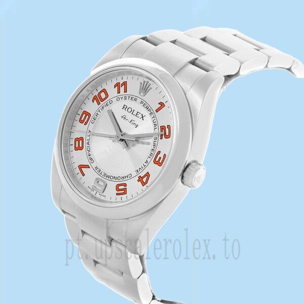 Rolex Air-king 36mm Masculino 114200SAO Mostrador Prateado - Image 3