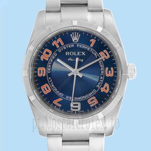 Rolex Air-king Masculino 114210BLAO 36mm Tom Prata Assistir