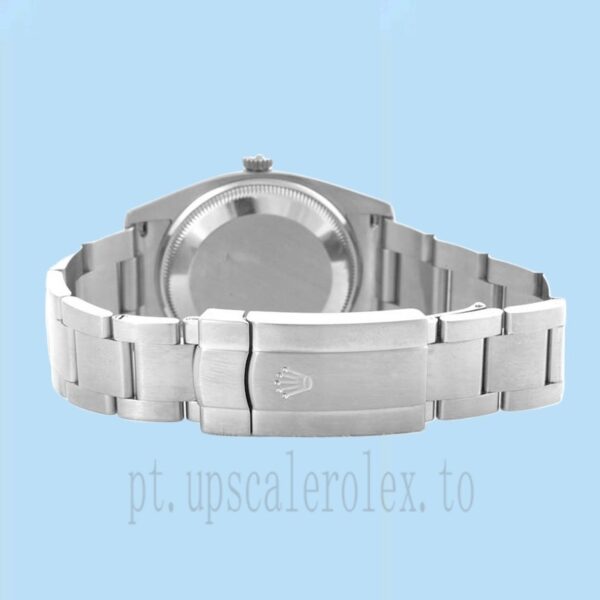 Rolex Air-king 114210SAO 36mm Masculino Mostrador Prateado Tom Prata - Image 4