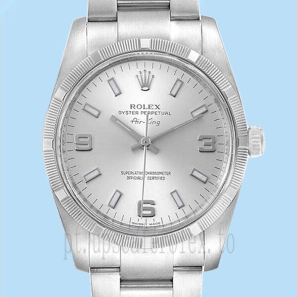 Rolex Air-king 36mm Masculino 114210SSO Mostrador Prateado