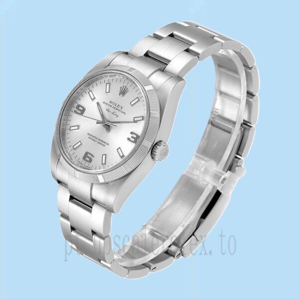 Rolex Air-king 36mm Masculino 114210SSO Mostrador Prateado - Image 3