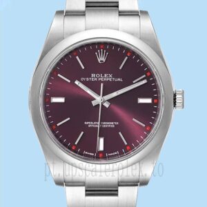 Rolex Oyster Perpetual Unissex 41mm m114300-0002 Automático Mostrador Uva Vermelha