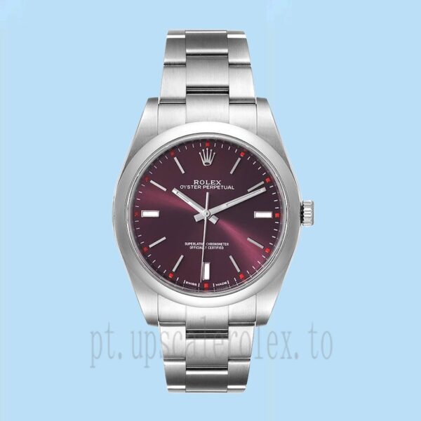 Rolex Oyster Perpetual Unissex 41mm m114300-0002 Automático Mostrador Uva Vermelha - Image 2