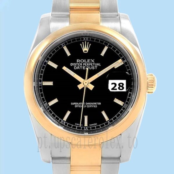 Rolex Datejust 36mm 116203BKSO Masculino Tom Prata