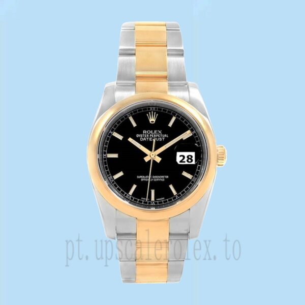 Rolex Datejust 36mm 116203BKSO Masculino Tom Prata - Image 2