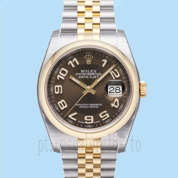 Rolex Datejust 116203BRAJ 36mm Masculino Mostrador Marrom Automático - Image 2