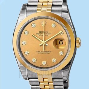 Rolex Datejust 116203CDJ 36mm Masculino Assistir Mostrador De Champanhe