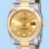 Rolex Datejust 116203CDO 36mm Masculino Mostrador De Champanhe Pulseira Ostra