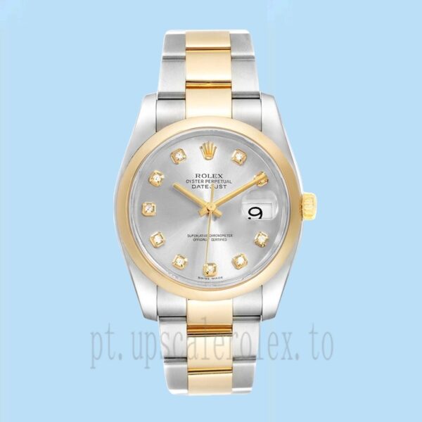 Rolex Datejust Masculino 116203SDO 36mm Assistir Mostrador Prateado - Image 2
