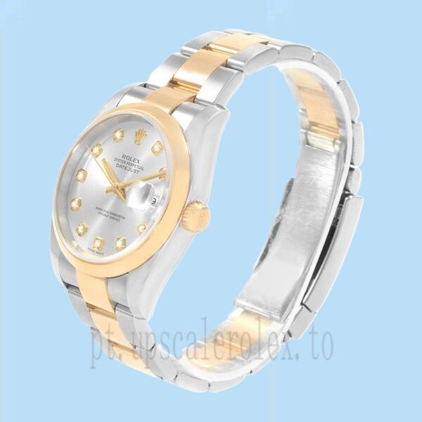 Rolex Datejust Masculino 116203SDO 36mm Assistir Mostrador Prateado - Image 3