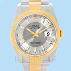 Rolex Datejust 36mm Masculino 116203STSO Mostrador Prata Smoking