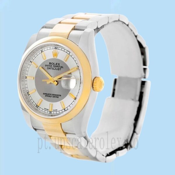 Rolex Datejust 36mm Masculino 116203STSO Mostrador Prata Smoking - Image 3
