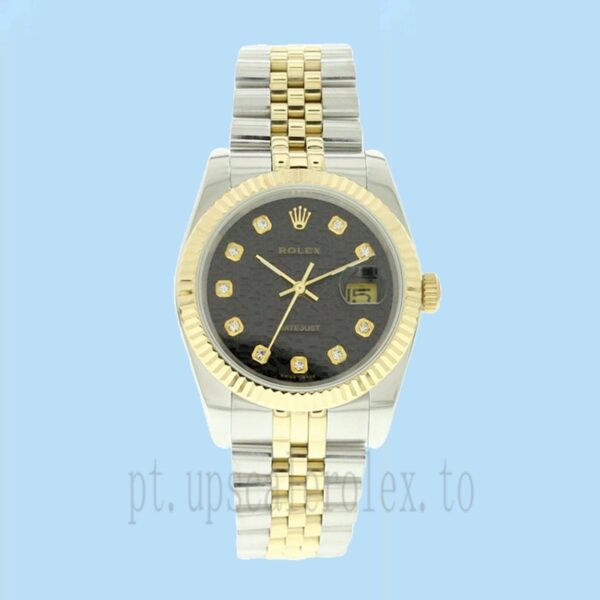 Rolex Datejust Masculino 36mm 116233-0208 Pulseira Jubileu Mostrador Preto - Image 2