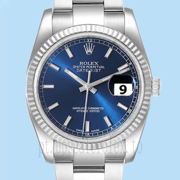 Rolex Datejust Masculino 116234BLSO 36mm Mostrador azul