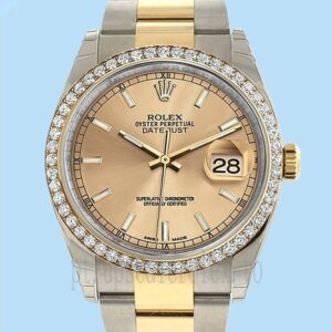 Rolex Datejust 116243CSO Masculino 36mm Mostrador de champanhe Pulseira Ostra