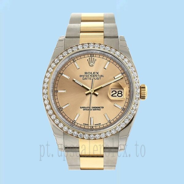 Rolex Datejust 116243CSO Masculino 36mm Mostrador de champanhe Pulseira Ostra - Image 2