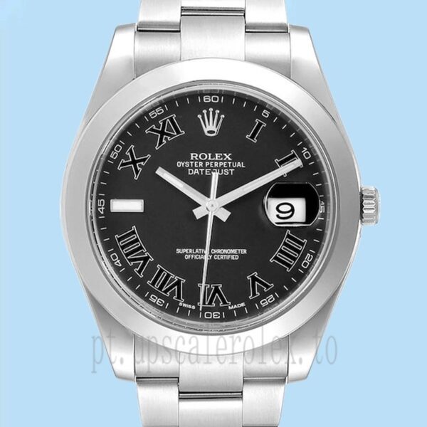 Rolex Datejust 41mm Masculino 116300BKRO Pulseira Ostra Mostrador Preto