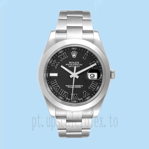 Rolex Datejust 41mm Masculino 116300BKRO Pulseira Ostra Mostrador Preto - Image 2