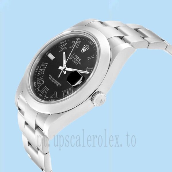 Rolex Datejust 41mm Masculino 116300BKRO Pulseira Ostra Mostrador Preto - Image 3