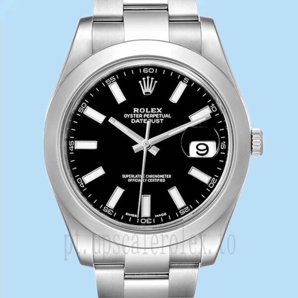 Rolex Datejust Masculino 41mm 116300BKSO Pulseira Ostra