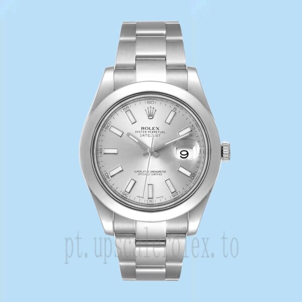 Rolex Datejust 41mm 116300SSO Masculino Automático Tom Prata - Image 2