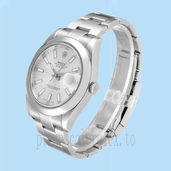 Rolex Datejust 41mm 116300SSO Masculino Automático Tom Prata - Image 3