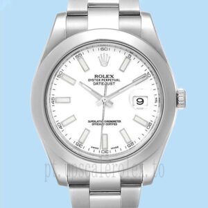 Rolex Datejust 41mm 116300WSO Masculino Mostrador Branco Assistir