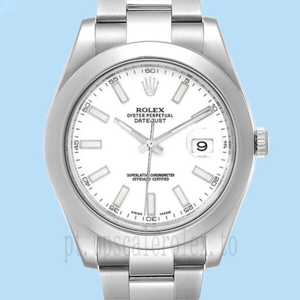 Rolex Datejust 41mm 116300WSO Masculino Mostrador Branco Assistir