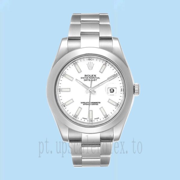 Rolex Datejust 41mm 116300WSO Masculino Mostrador Branco Assistir - Image 2