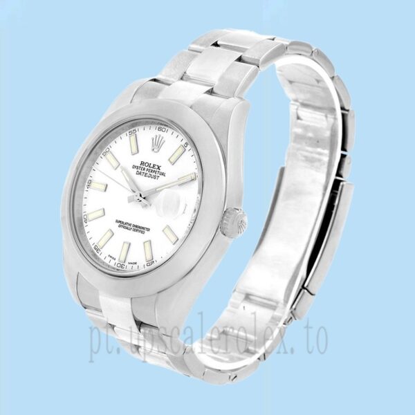 Rolex Datejust 41mm 116300WSO Masculino Mostrador Branco Assistir - Image 3