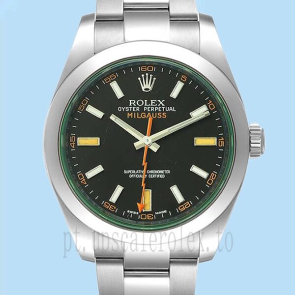 Rolex Milgauss m116400gv-0001 40mm Masculino Tom Prata