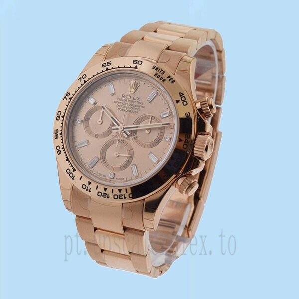 Rolex Daytona m116505-0012 Masculino 40mm Assistir Mostrador Ouro Rosa - Image 3