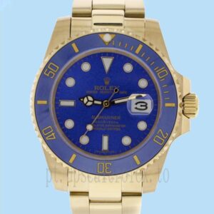 Rolex Submariner 40mm 116618LB Masculino Pulseira Ostra Mostrador Preto