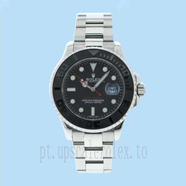 Rolex Yacht-master 40mm 116622BKSO Masculino Tom Prata Pulseira Ostra - Image 2
