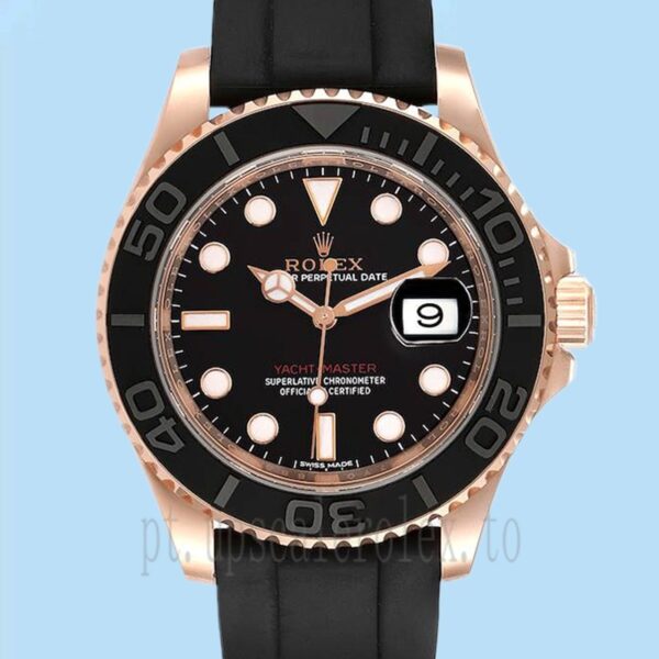 Rolex Yacht-master Masculino 116655BKSR 40mm Mostrador Preto