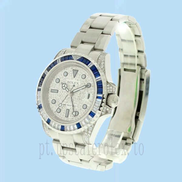 Rolex Gmt Master 116759sa-78209 40mm Masculino Tom Prata - Image 3